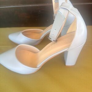 Blue Heels with Chunky Heel and Ankle Strap size 41
